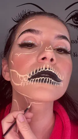 Neon feels 💀 🧡#fyp #makeuptutorial #makeup #checkthisout  #makeuptransformation #makeupartist #31daysofhalloween #halloweenmakeup