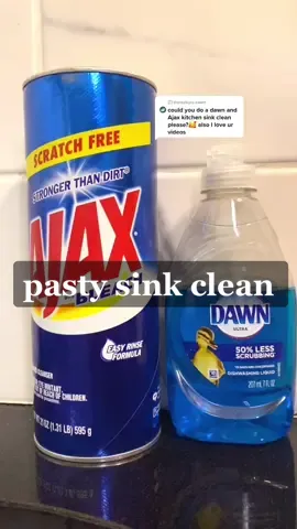 Answer to @therealkyra i forgot to film the rinse i’m sorry 😭 #cleaningtiktok #CleanTok #cleaningasmr #scrubbingasmr #sinkclean #scrubbingsounds
