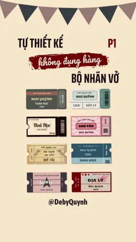 Tự làm nhãn vở không đụng hàng P1 😎 #debyquynh #canva #tutorial #LearnOnTikTok #nhanvo #label