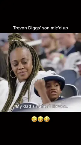 Aaiden Diggs is his dad’s biggest fan ❤️ #trevondiggs #cowboys #dallascowboys #micdup #nflfilms #fypシ #foryoupage
