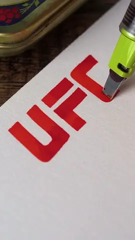 @ufc logo written with parallel pen #calligraphy #lettering #logodesign #SaveIt4TheEndZone #UFC