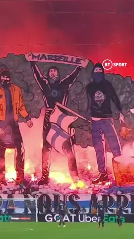 Marseille supporters don't mess about 😮 #marseille #lom #tifo #ligue1 #psg #football