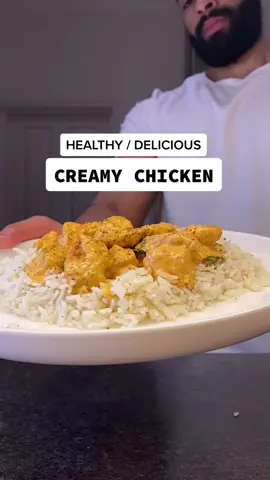 the BEST healthy creamy chicken i’ve made! macros are crazy! #healthyfood #chicken #quickrecipes #tiktokfood #EasyRecipe #foodtiktok #fyp #homecooking