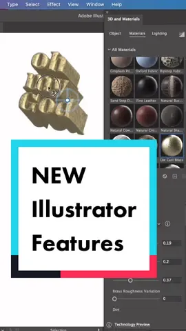 New #illustrator features just released for #adobemax2021 including updates to #3d tools and materials! #adobe #graphicdesigner