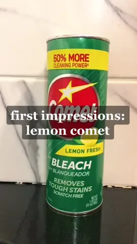 new to me lemon comet! holy crap this thing is life in a can i swear 😮‍💨 #cleaningtiktok #CleanTok #cleaningasmr #lemoncomet #scrubbingasmr #sudsy