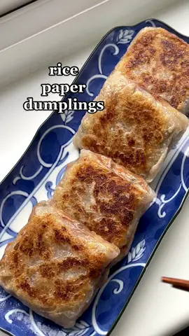rice paper dumplings | ib: @Lisa Kitahara 🍡 #tiktokfood #ricepaper #Foodie #foryou #salmonrecipe #crispydumplings #fyp #dumplings