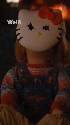 Chucky se disfrazó de Hello Kitty para Halloween🥺 #chucky #halloween #halloween2021
