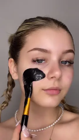 a black face mask 🖤🕷🕸 #skincare #skincareroutine #facemask #asmr