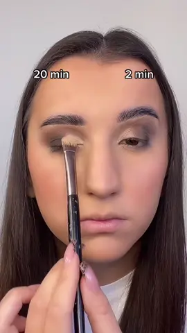 20 mins vs 2 minutes✨ Which one you like the most? @andreeapletea #fyp #foryou #foryoupage #makeup #makeuplook #makeuptutorial #makeupinspo