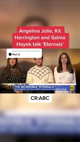 Reply to @sexmountain  Angelina Jolie, Kit Harrington and Salma Hayek talk 'Eternals' #marvel #interview #mcu #fyp #avengers #eternals #kitharrington