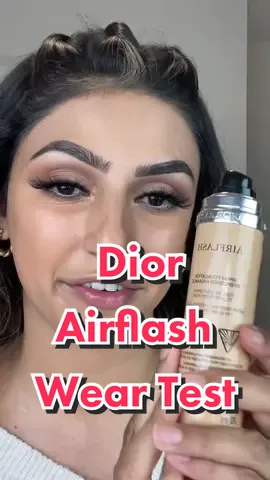 #ad Wear test with @Dior Makeup Airflash Spray Foundation in shade 3W🔥🔥 @Sephora #SephoraSquad #ad