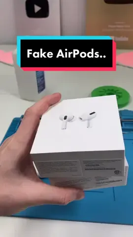 Real AirPods vs fake.. don’t be fooled #airpodspro #airpodscase #airpodsjump #apple