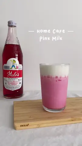 Pink Milk 😋💗 #pinkmilk #thai #homecafe #asmr #nomyen #pinkdrink