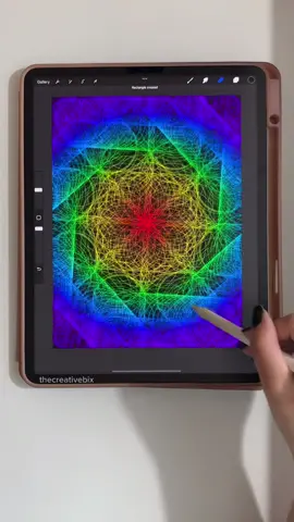 slinky brushes available in my Etsy! (Link in bio) #procreate #procreatetutorial #procreatetutorials #digitalart #ipaddrawing #rainbow #illusion