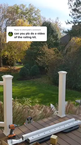 Reply to @sherry.bk #foryou #fypシ #trex #railing #compositedecking #howto #speed #waittoend #grindlife  #revivedecks #beautiful #DIY #howto