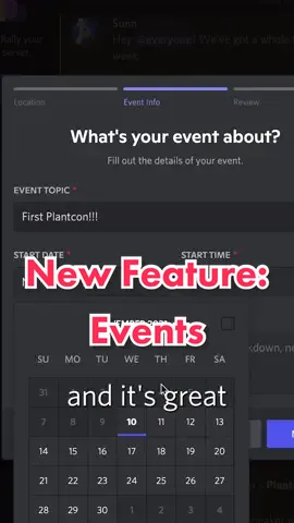 new feature: schedule events in ur server #discord