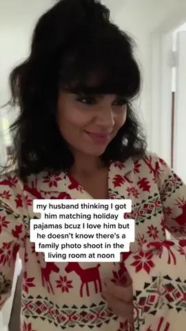 You’re a part of this team and you can’t leave until the routine is done ✨🥰 #couples #holidaycountdown #holidaypajamas #pradabucketchallenge #fyp