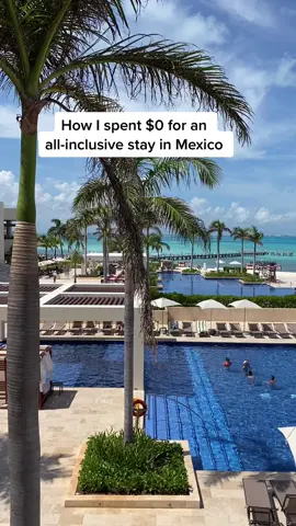 You can transfer the points from your Chase Sapphire Preferred directy to Hyatt book a stay here. The cost is 25k points a night and that includes food and drinks for 2 people! We loved it! #hyattzivacancun #hyattziva #hyatt #worldofhyatt #travelpoints #travelhacking #awardtravel #cheaptravel
