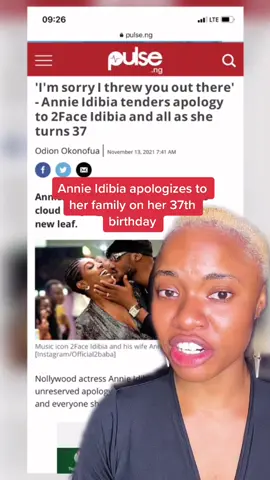Annie Idibia starts on a clean slate as she turns 37 🥺 #greenscreen #annieidibia #2faceidibia #pulsecelebs #pulsenigeria #viral