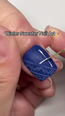 Winter Sweater Nail Art💅❄️ #fypシ #fyp #nails #nailart #coldweather #begginernailtech