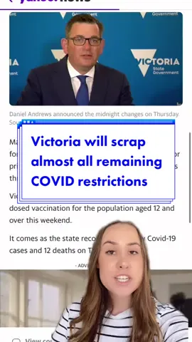 #Victoria will scrap almost all remaining #COVID restrictions from midnight 💉 #australia #covidvictoria #danielandrews #covidaustralia #danandrews