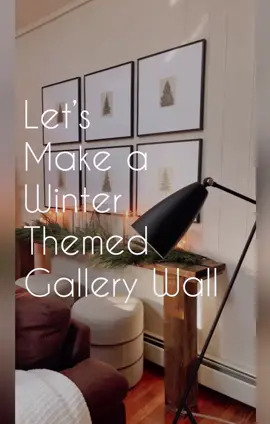 Holiday themed gallery wall! #holiday #diyholidaydecor #gallerywall