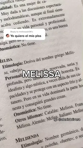 Reply to @melissaab04 envíale esto a Melissa🦉 #fyp #fypp #fypage #foryoupage #parati #méxico #tiktokmexico #mexicoviral #viral #nombres #melissa