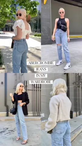 Pause to read the name of each pair worn 👖 #abercrombie #abercrombiejeans #denimstyling #jeansoutfit #denimstyle #abercrombiehaul #abercrombietryon #DealGuesser