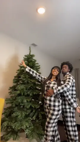 Putting up our first tree together ❤️ #merrychristmas #treedecorating #happyholidays #fyp #blacklove #couples