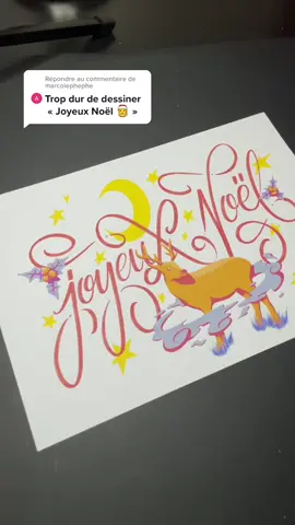 Répondre à @marcolephephe Poster en vente sur mon site 🦌et coloriage gratuit 🎁 gossez.fr 🎁 #calligraphie #joyeuxnoel   #sharpie #noël #xmas2021