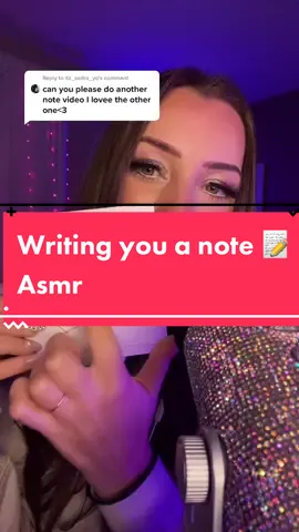 Reply to @itz_sedra_yo 📝📝📝 #asmr #fyp #foryoupage #writingasmr #writingyouanote #rinaasmr #crinklyasmr #affirmationasmr  #writingsounds