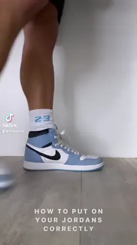 How to put on your Jordans Correctly (WARNING) #fyp #foryourpage #hopsocks #socks #sneakers #nike #jordans #jordan #kicks #sneakerhead