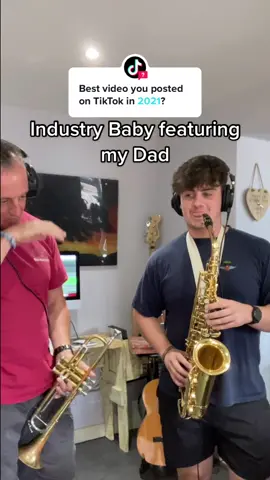 Answer @TikTok  By far my favourite video this year. Dad killed it on the trumpet @lil nas x @missionaryjack 👀 #industrybaby #lilnasx #jackharlow