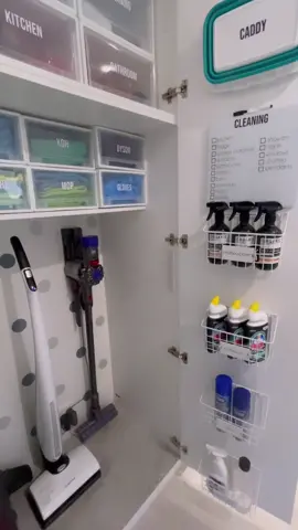 Transforming my standard hallway cupboard into a cleaning storage space ✨🧽  #cleaning #organised #organize #organisedhome #organisation