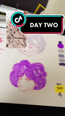 #duet with @baesdart DAY TWO of trying to fill up our sketchbooks. Give him a follow if you haven’t already! #sketchbook #originalcharacter #artist