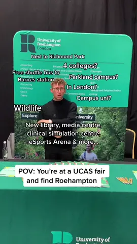 “Hi, we’re the University or Roehampton, London, what are you interested in studying?” #fyp #uni #roehampton #london #ucas #WeAreUR #students