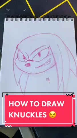 How to Draw Knuckles! #sonicthehedgehog #knuckles #howtodraw #art