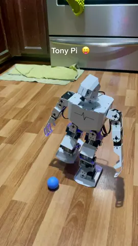 Tony Pi plays ball 😆 #mrksworkshop #Hiwonder #MyBrawlSuper #robotics #humanoidrobot #Soccer