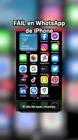iPhone haciendo un Xiaomi 🤡 #fail #whatsapp #iphone #ios15 #bug #isamarcial #elrecuento