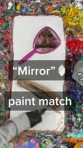 Reply to @rncnrunchana “Mirror” Paint match HARD #mirror #mirrorchallenge #cashapp13plus #fritzdoesart  #fypシ