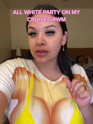 all white party 🤍 on a cruise boat #fyp #grwm #makeup #cashapp13plus