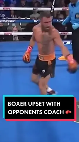 Boxer gets upset with opponents coach 👀@botemplin #boxing #combatsports #lomanchenko #mma #UFC