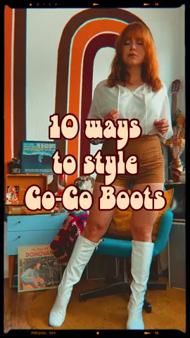 Styling 60s GoGo boots ⭐️ #60s #70s #vintage #1960s #1970s #gogoboots #thrifted #classicrock #60sstyle #70sstyle #boots #60sboots