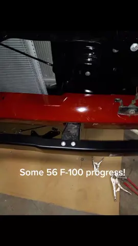 A little progress on the 56 F-100 #ford  #fordf100 #mechaniclife #shitboxgarage21 #custom