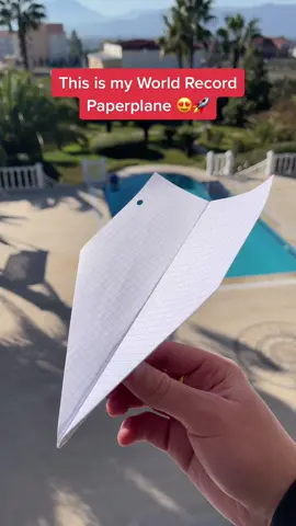 My World Record Paperplane 😍🌍 #fy