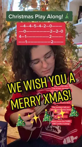 Did you get a ukulele today? Play your first chord Melody! 🎄✨ #fyp #foryoupage #ukulele #flightukulele #xmas #tutorial #merrychristmas