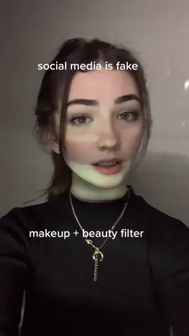 please remember that social media isn’t reality in all my videos i have makeup on, beauty filter and decent lighting