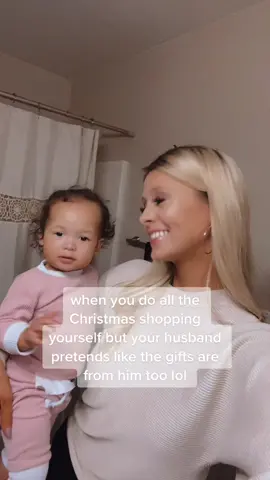 he’s just as surprised with every gift our daughter opens 😂 #GEICOGiveHappy #christmas #MomsofTikTok #momtok #family #presents #fyp #foryoupage #foru