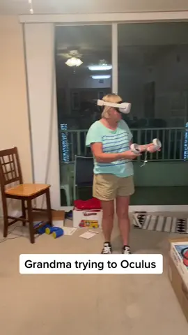 Grandma will not be playing VR again… #oculusquest2 #oculusfail #grandmafail #funny #christmas2021