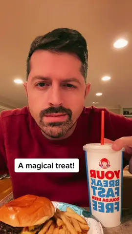 I was told by a “certain someone” to try this  magical combination!  #foryou #foryourpage #magiciansoftiktok #magictrick #wendys #frostyandfries